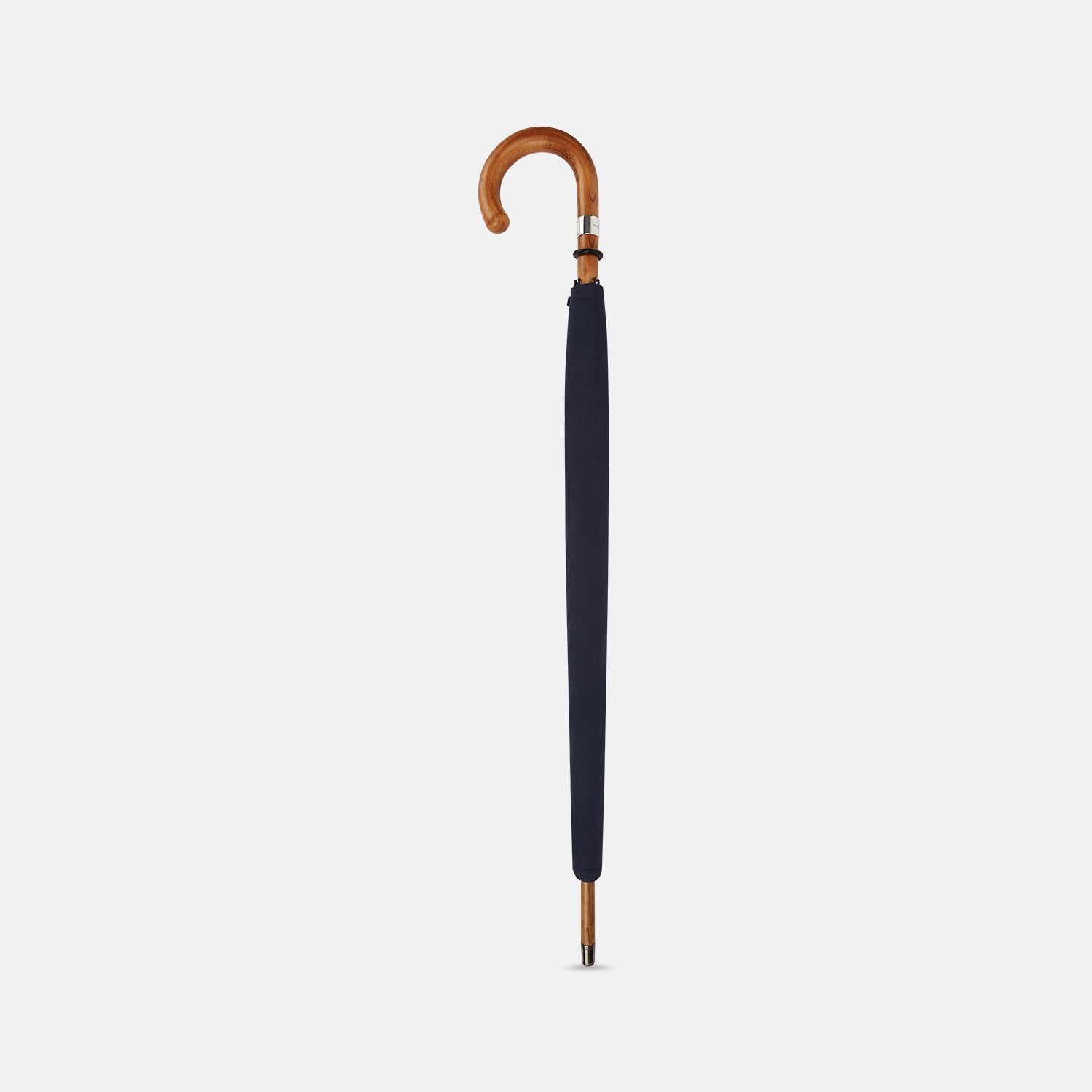 View 2 of product Navy Umbrella with Maple Crook Handle