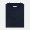 View 4 of product Midnight Blue Cashmere Round Neck Jumper