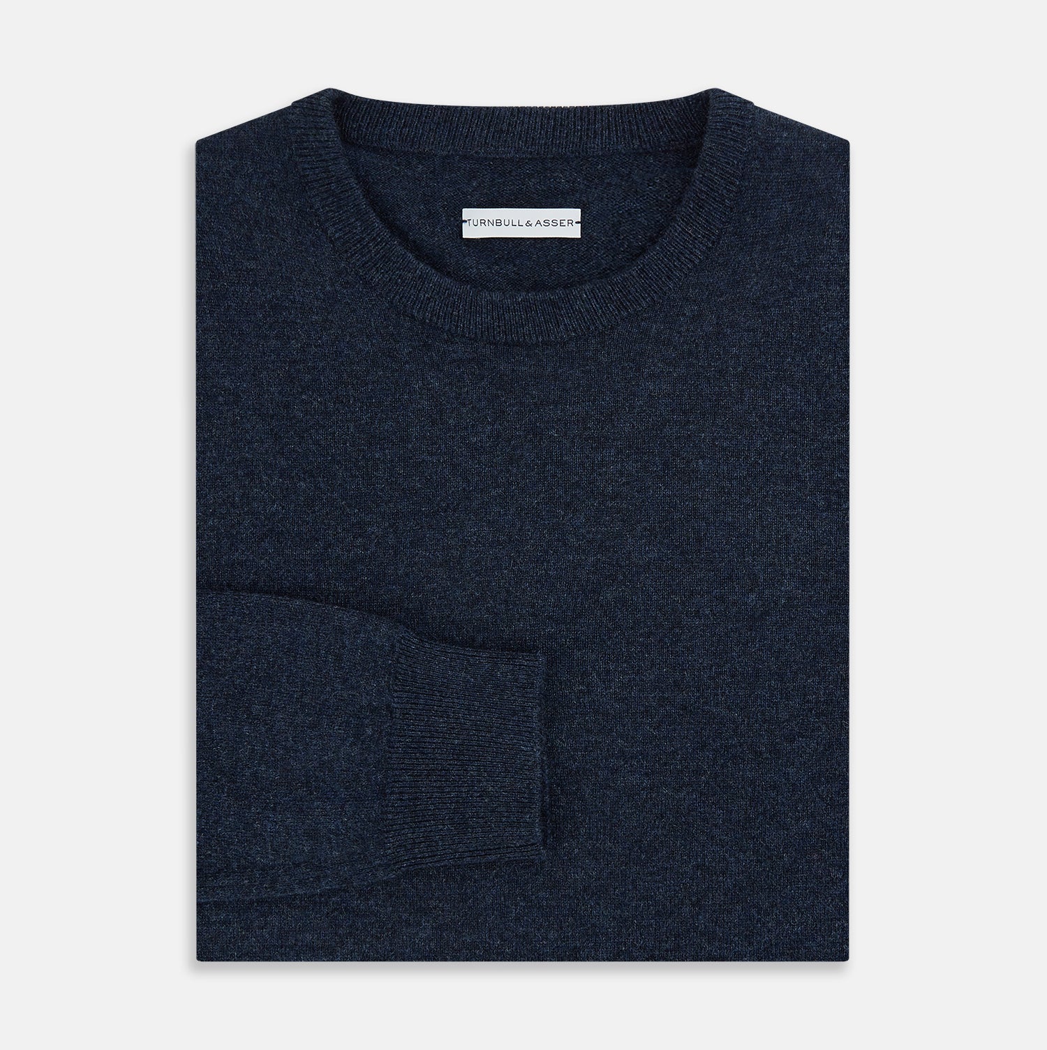 View 4 of product Midnight Blue Cashmere Round Neck Jumper
