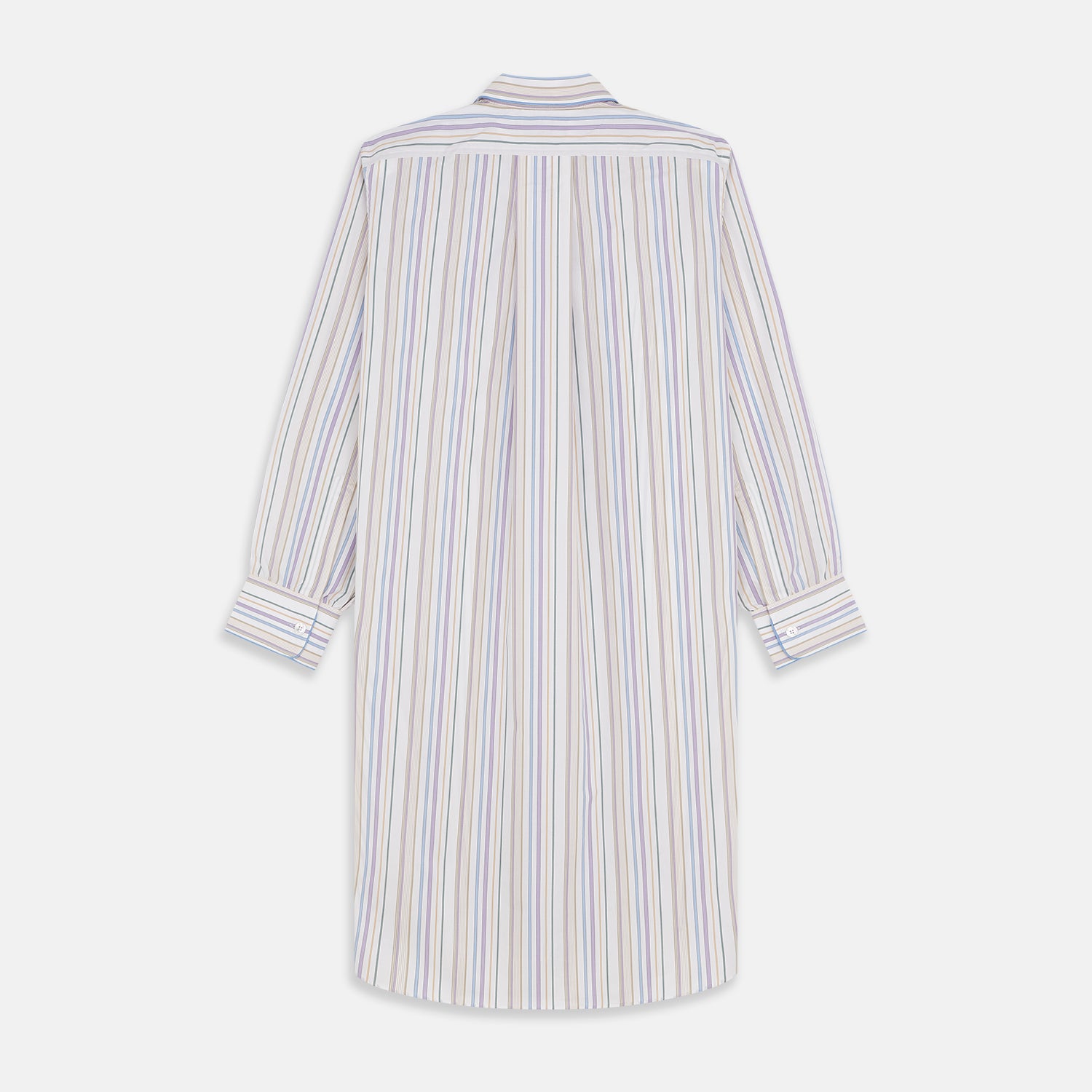 View 5 of product Colourful Garden Multi Stripe Cotton Sussex Nightshirt