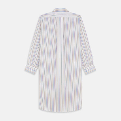 Colourful Garden Multi Stripe Cotton Sussex Nightshirt Image 4