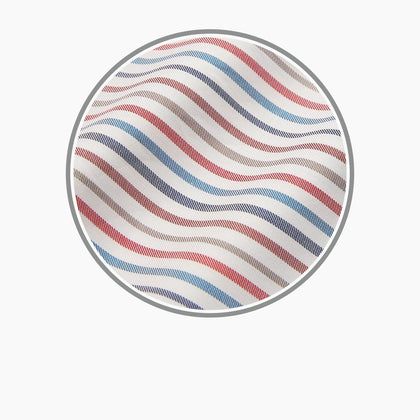 Burgundy Multi Stripe Cotton Fabric Image 2