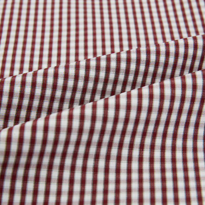 Burgundy Micro Check Winston Long Nightshirt Image 4