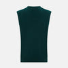 View 3 of product Moss Green Cashmere V-Neck Vest