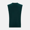 Moss Green Cashmere V-Neck Vest