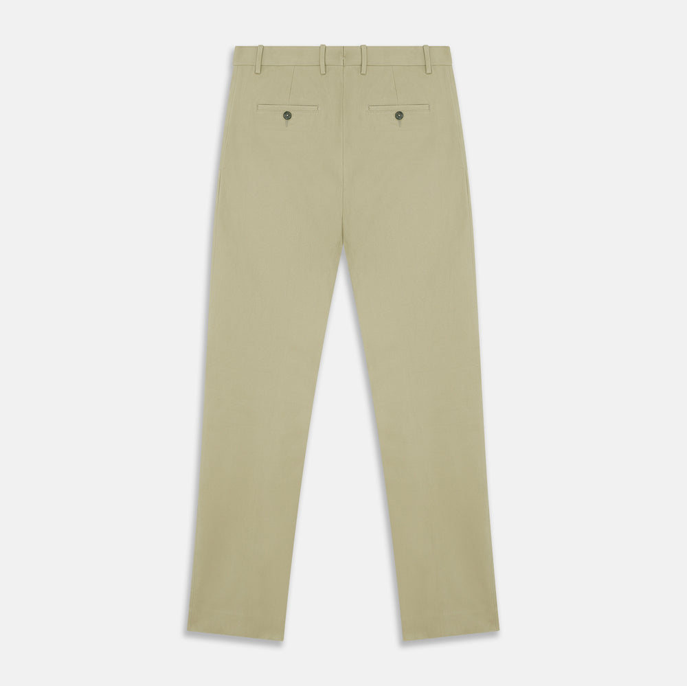 Beige Cotton Blend Manson Trousers