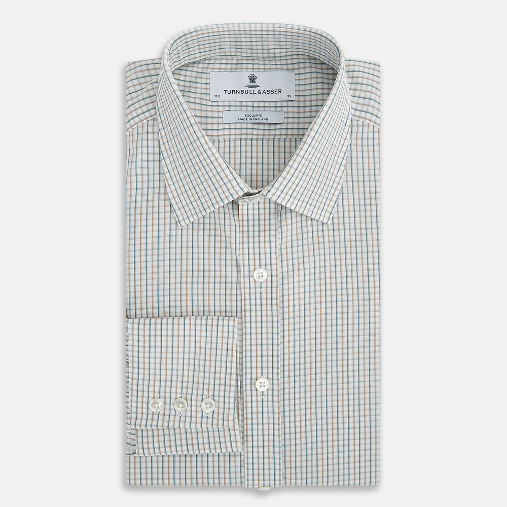 Green and Brown Multi Check Mayfair Shirt