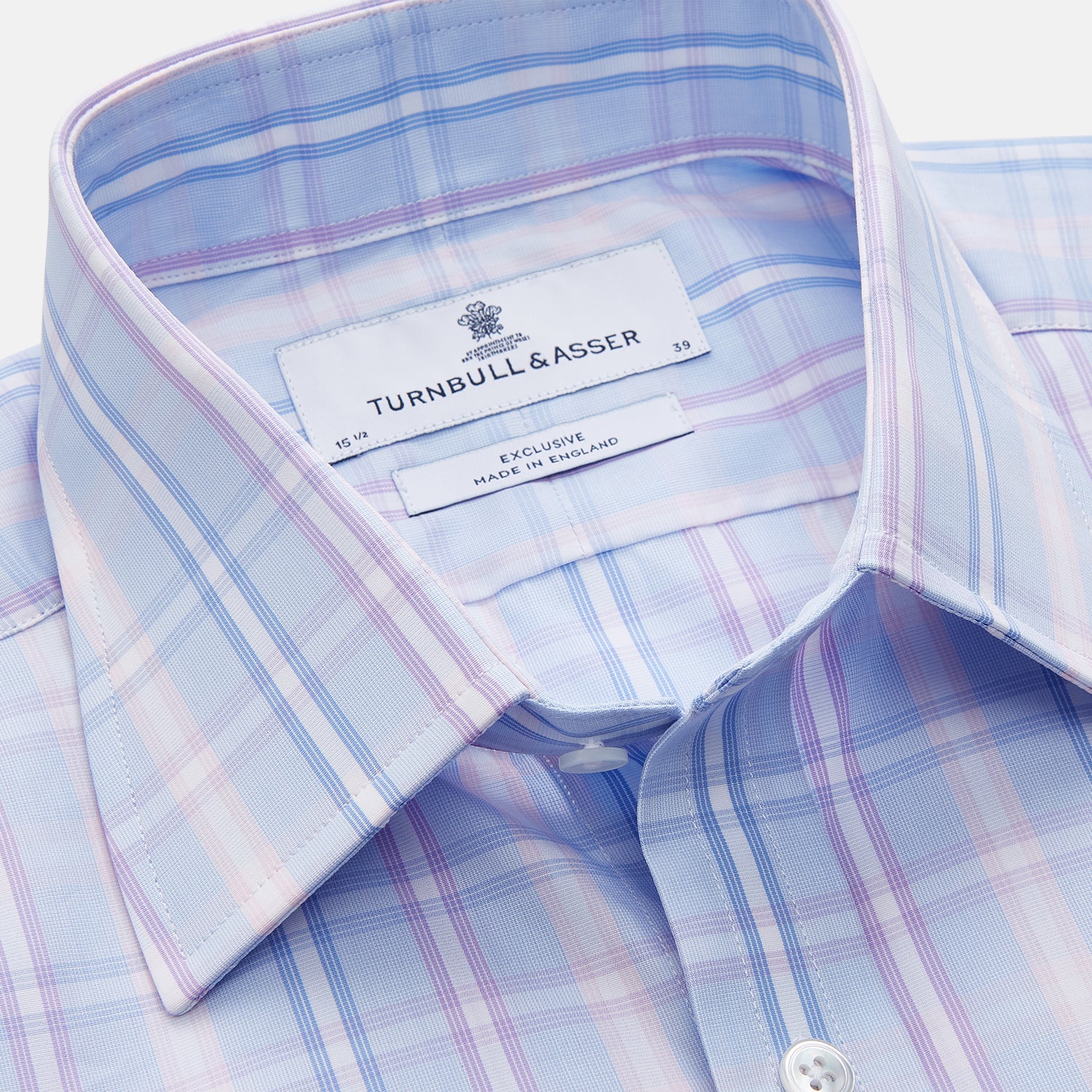 Pink and Light Blue Check Cotton Regular Fit Mayfair Shirt