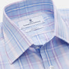 Pink and Light Blue Check Cotton Regular Fit Mayfair Shirt