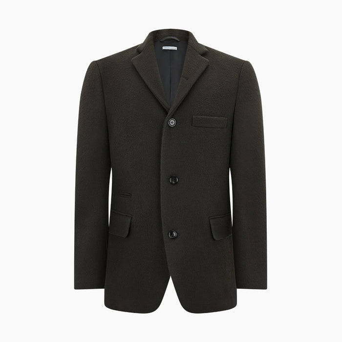 Olive Brown Apsley Single-Breasted Caban Coat Image 5
