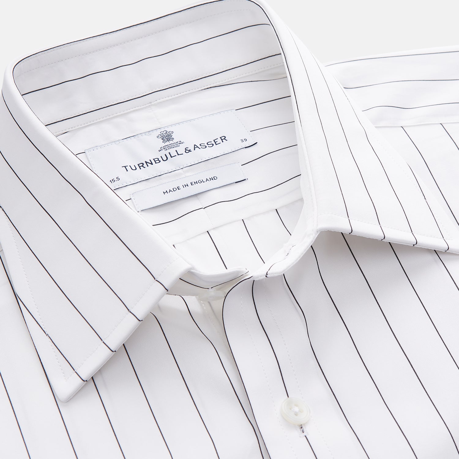 View 4 of product Black Fine Stripe Cotton Regular Fit Mayfair Shirt
