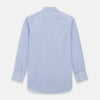 View 3 of product Blue and White Fine Bengal Stripe Sea Island Quality Cotton Shirt with T&A Collar and 3-Button Cuffs