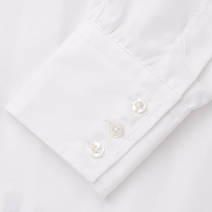 White Cotton Tailored Bianca Shirt Image 2