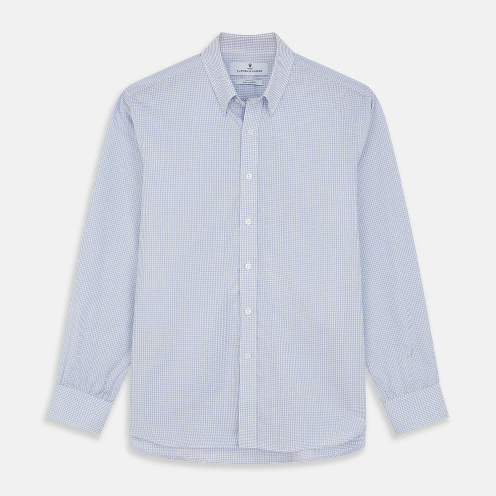 Pale Blue Multi Check Cashmerello Fabric