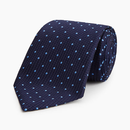 LACE ON TONE SPOT NAVY FORD TIE Image 4