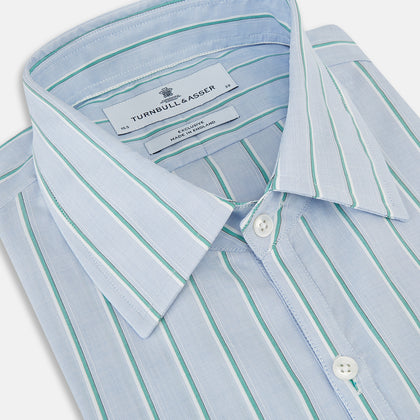 Blue and Green Multi-Stripe Westminster Shirt
