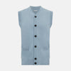 View 1 of product Frost Blue Cashmere Sleeveless Cardigan