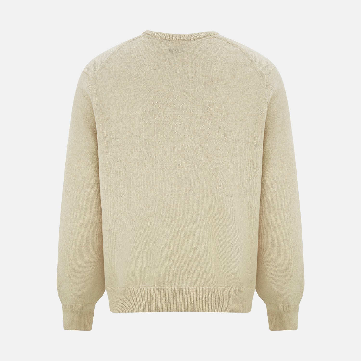 Ivory Cashmere V-Neck Jumper