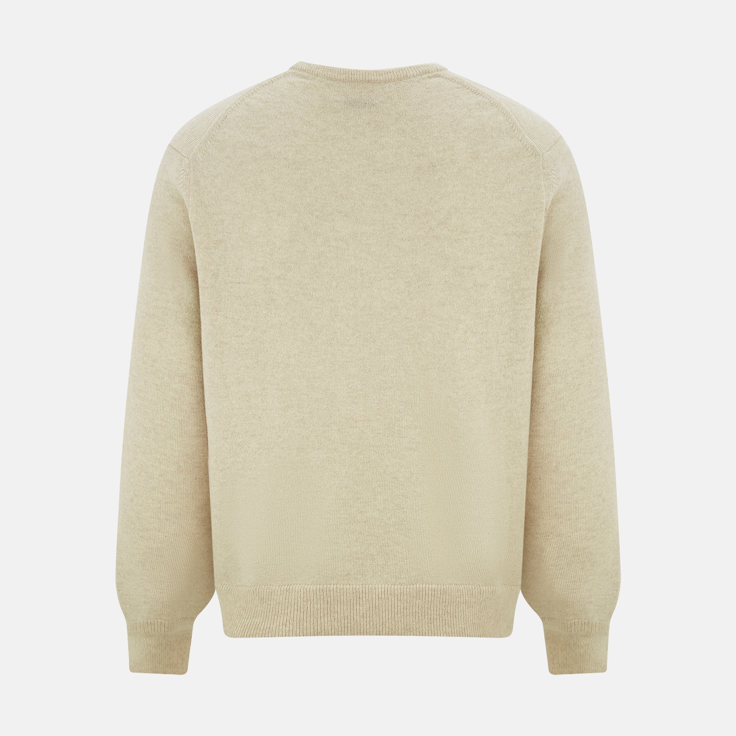 View 3 of product Ivory Cashmere V-Neck Jumper
