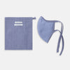 View 2 of product White & Navy Multi Check Commuter Mask With 3 Viroformula™ Filters