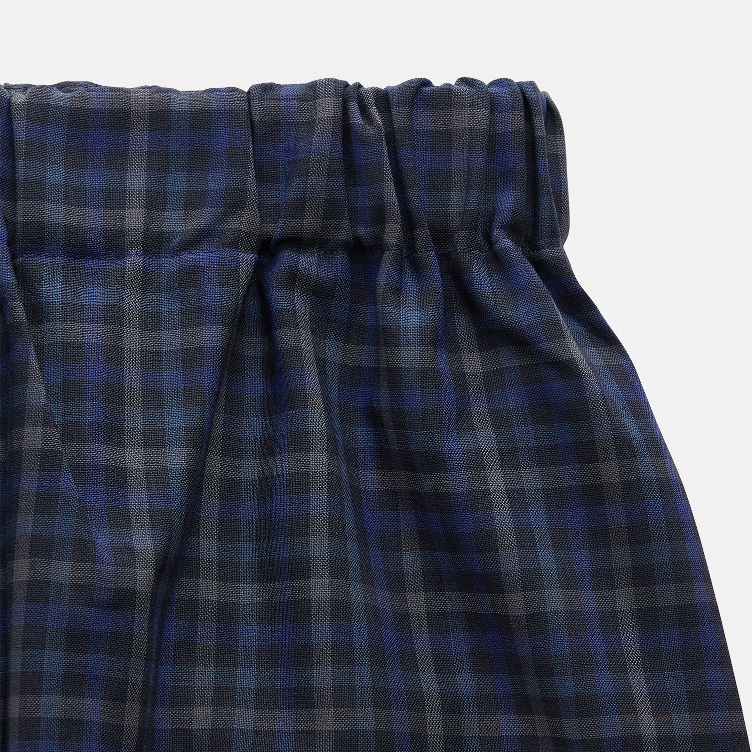 View 2 of product Blue Multi Check Wool Hasting Pyjama Trousers