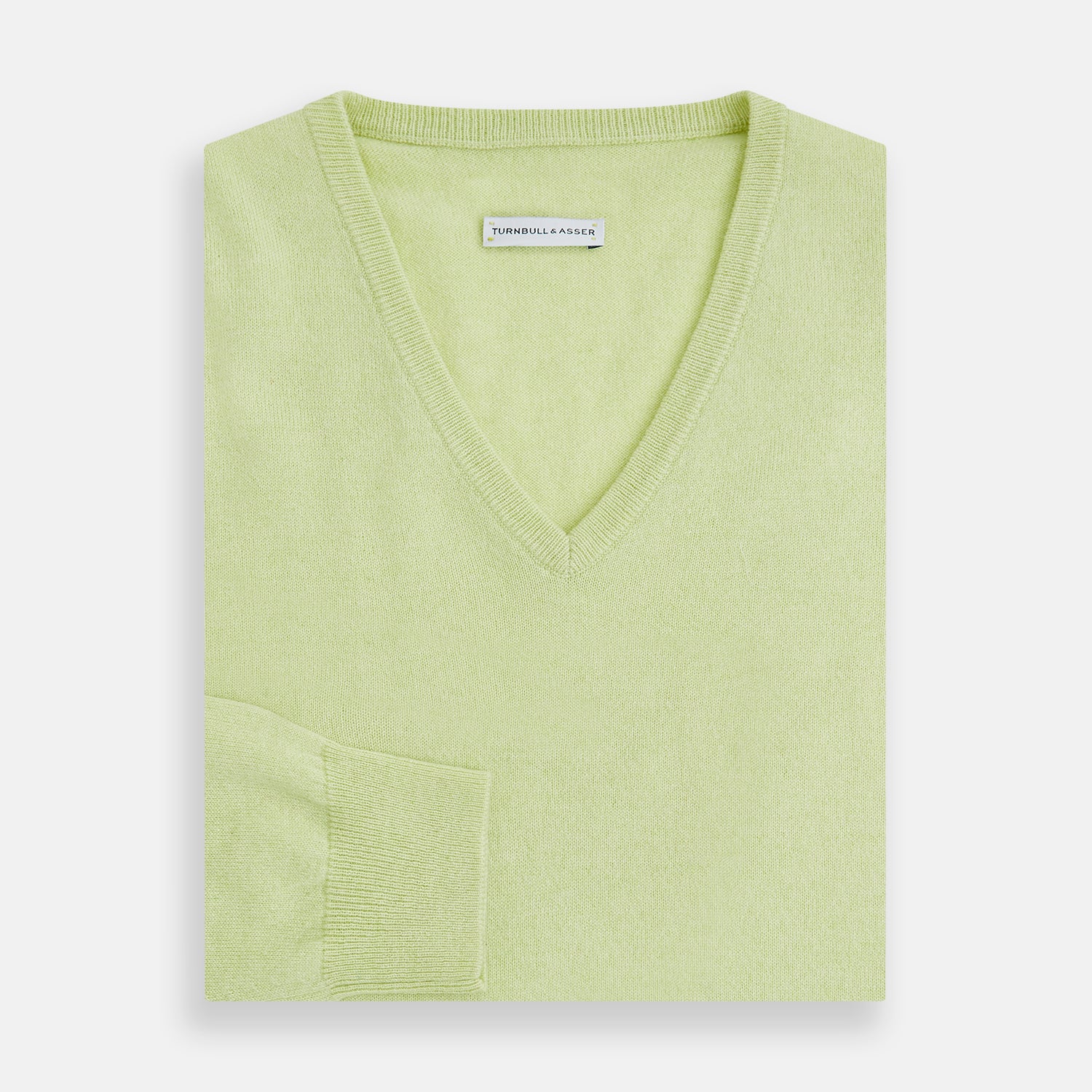 View 4 of product Pistachio Cashmere V-neck Jumper