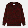View 1 of product Russet Red Melange Wool Hafod Cricket Jumper