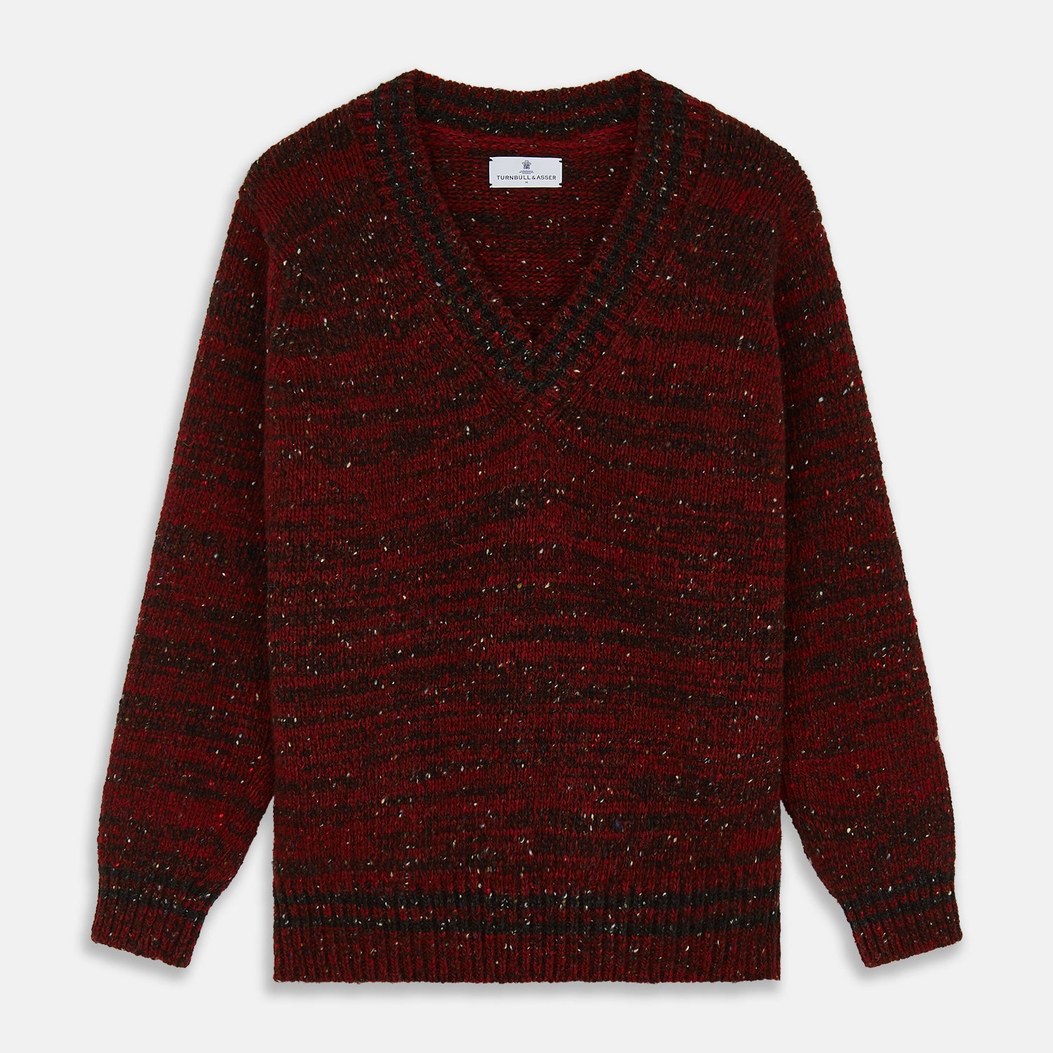 View 1 of product Russet Red Melange Wool Hafod Cricket Jumper