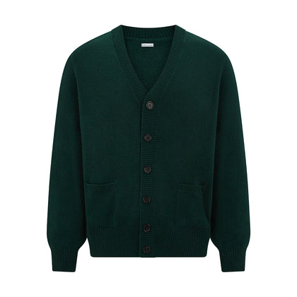 Forest Green Cashmere Cardigan Image 4