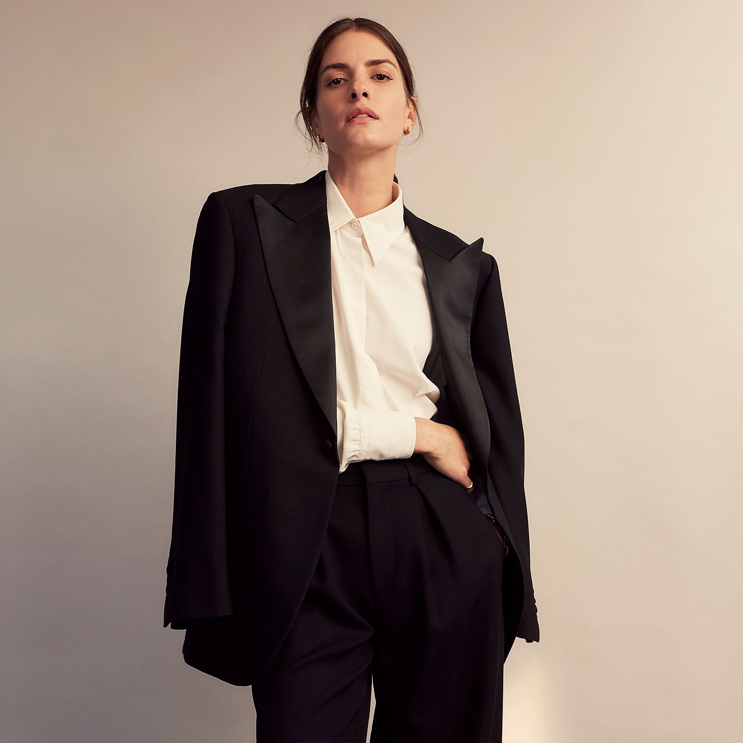 View 12 of product Cream Silk Tailored Bianca Shirt