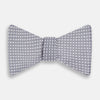 View 1 of product Silver and White Square Silk Bow Tie