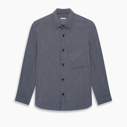 Navy Stripe Highbury Overshirt Image 5