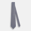 View 2 of product Navy and Pink Weave-Patterned Printed Silk Tie
