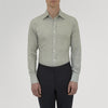 View 2 of product Grey Cashmere Blend Shirt with T&A Collar and 3-Button Cuffs