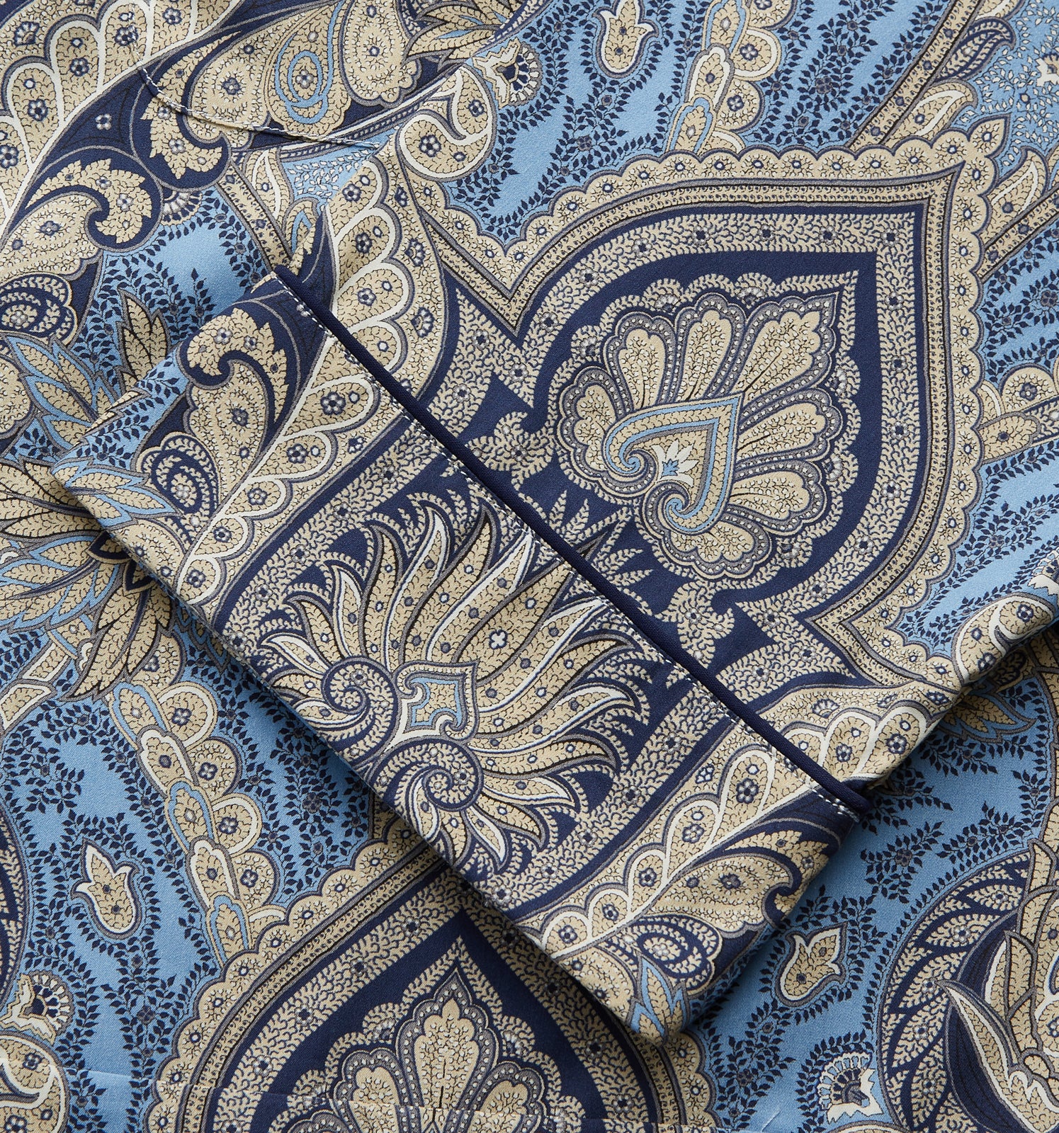 View 4 of product Pale Blue Baroque Silk-blend Hyde Pyjama Set