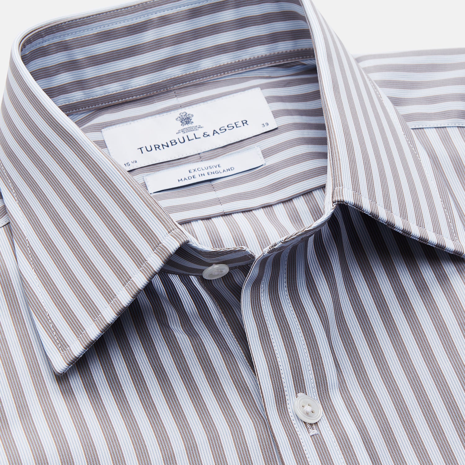 View 2 of product Pale Blue Multi Stripe Cotton Regular Fit Mayfair Shirt