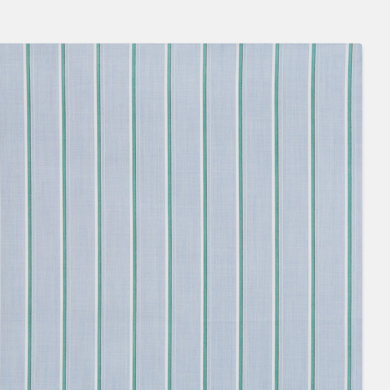View 2 of product Blue and Green Multi Stripe Hand-Rolled Handkerchief