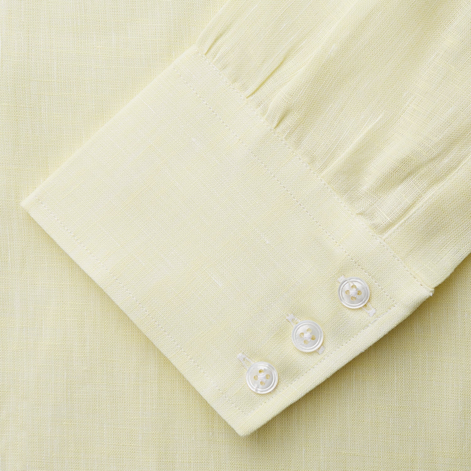 Yellow Linen Regular Fit Mayfair Shirt