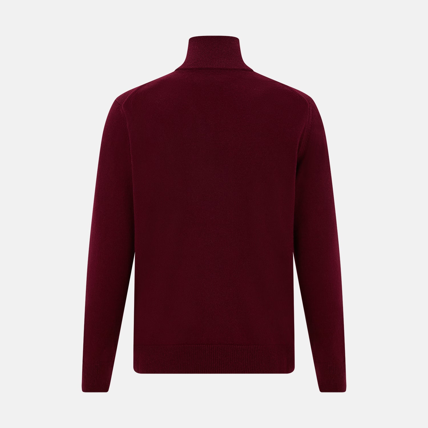 Ruby Red Half-Zip Cashmere Jumper