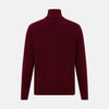 View 3 of product Ruby Red Half-Zip Cashmere Jumper