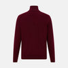 Ruby Red Half-Zip Cashmere Jumper