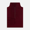 View 4 of product Ruby Red Half-Zip Cashmere Jumper