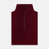 Ruby Red Half-Zip Cashmere Jumper