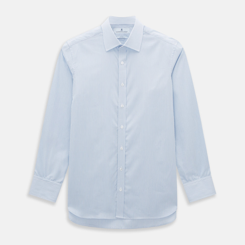 Sky Blue Hairline Multi Stripe Mayfair Shirt
