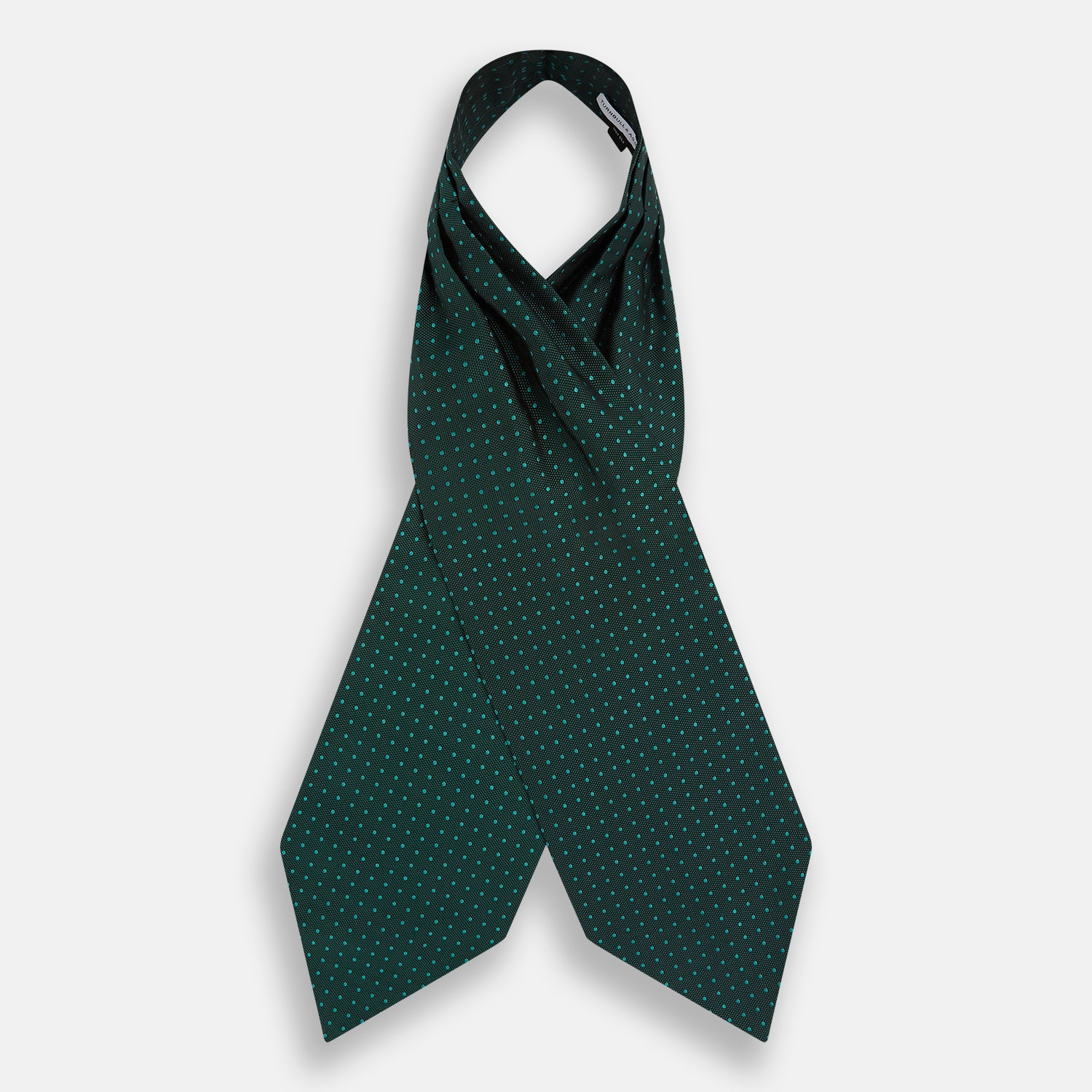 View 2 of product Blue and Forest Green Micro Dot Silk Cravat