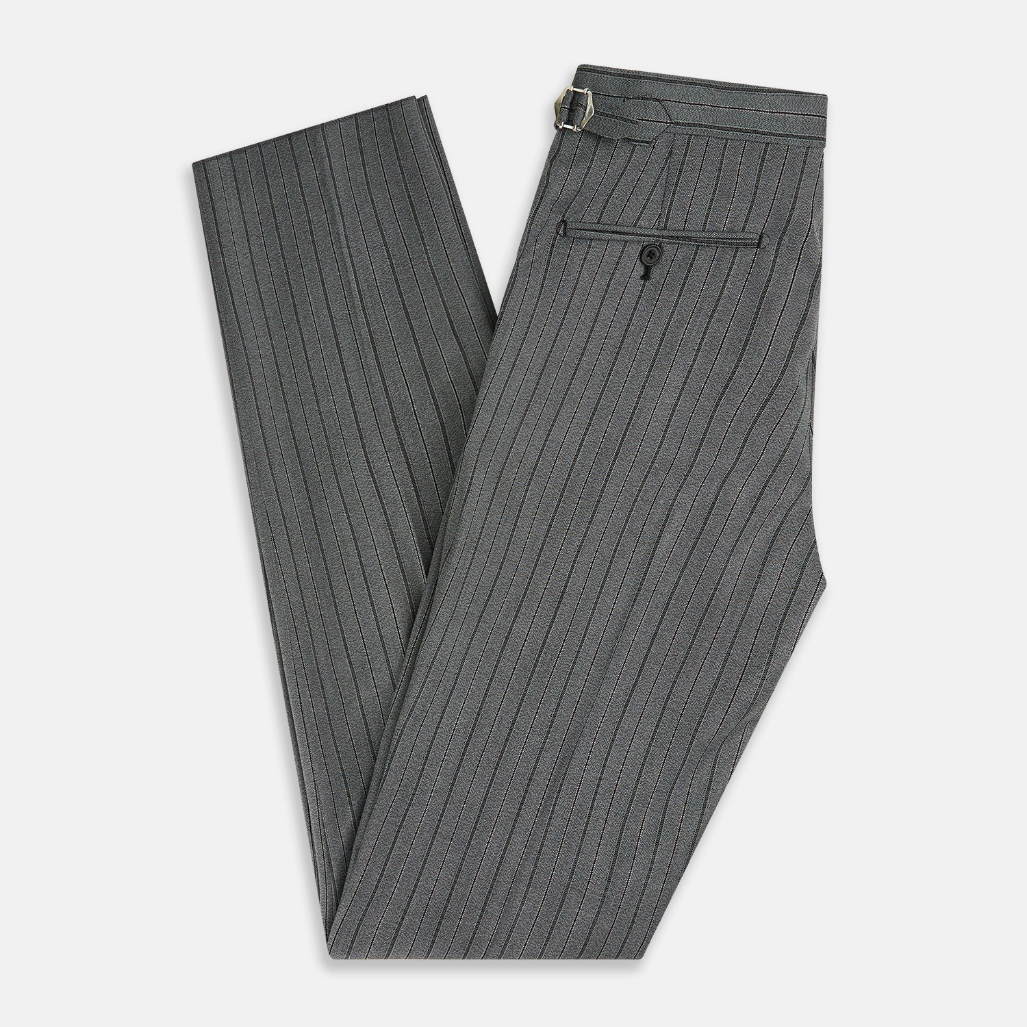 View 6 of product Grey Multi Pinstripe Morning Dress Trousers