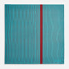 View 4 of product Turquoise and Red Stripe Silk Pocket Square