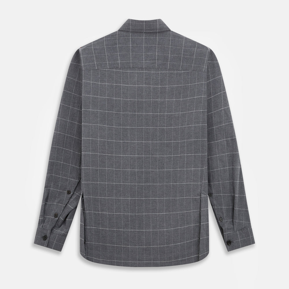 Charcoal Melange Check Hampstead overshirt