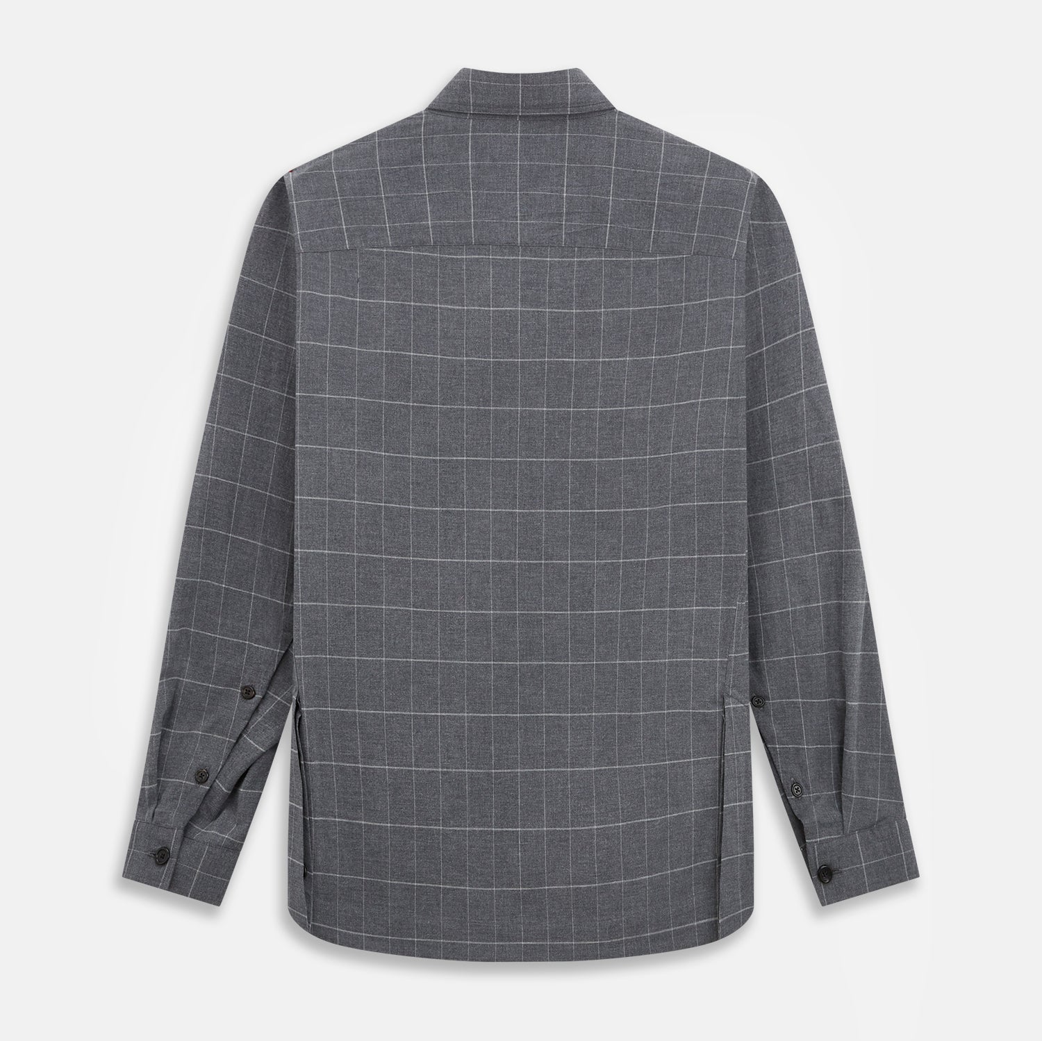 View 3 of product Charcoal Melange Check Hampstead overshirt