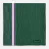 View 3 of product Forest Green and Lilac Stripe Silk Pocket Square
